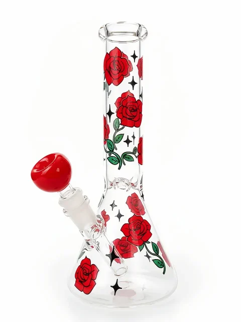 Gothic Rose Beaker Glass Bong