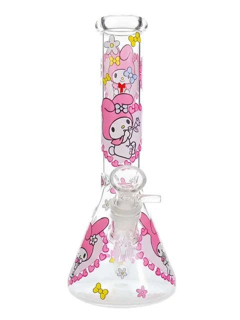 Cherry Pink Heart My Melody Beaker Glass Bong