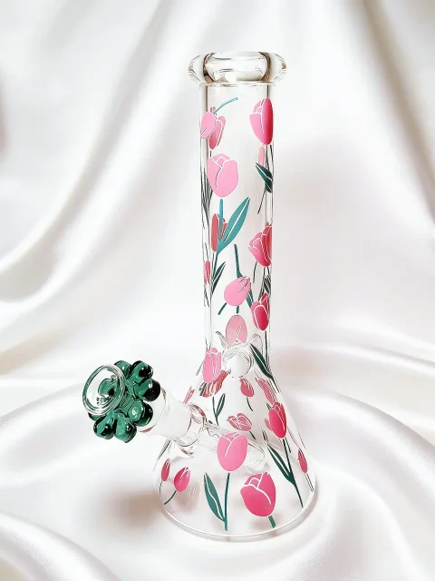 Tulip Bouquet Beaker Glass Bong