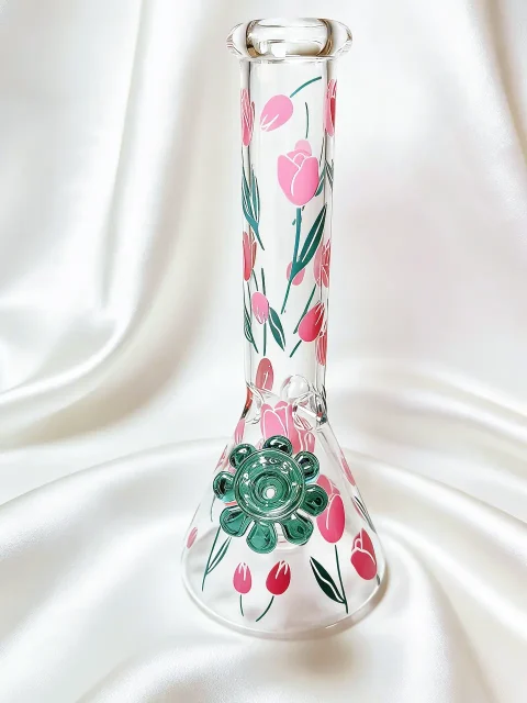 Tulip Bouquet Beaker Glass Bong