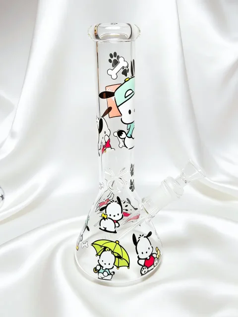 Pochacco Sporty Pup Beaker Glass Bong Pochacco Sporty Pup Beaker Glass Bong