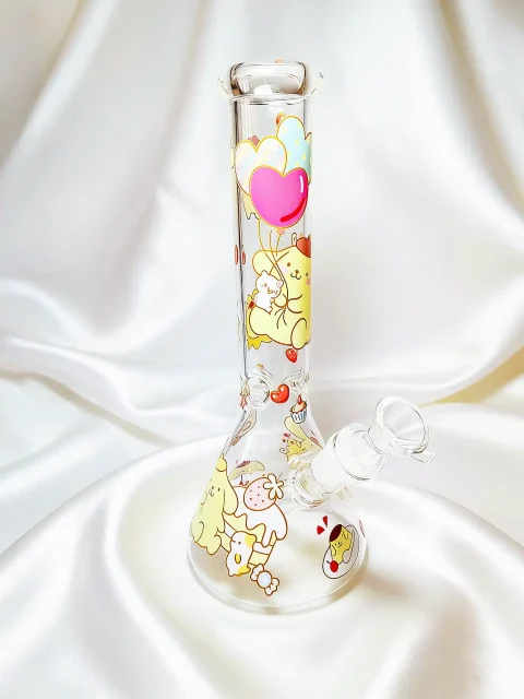 Pompompurin Pudding Party Beaker Glass Bong