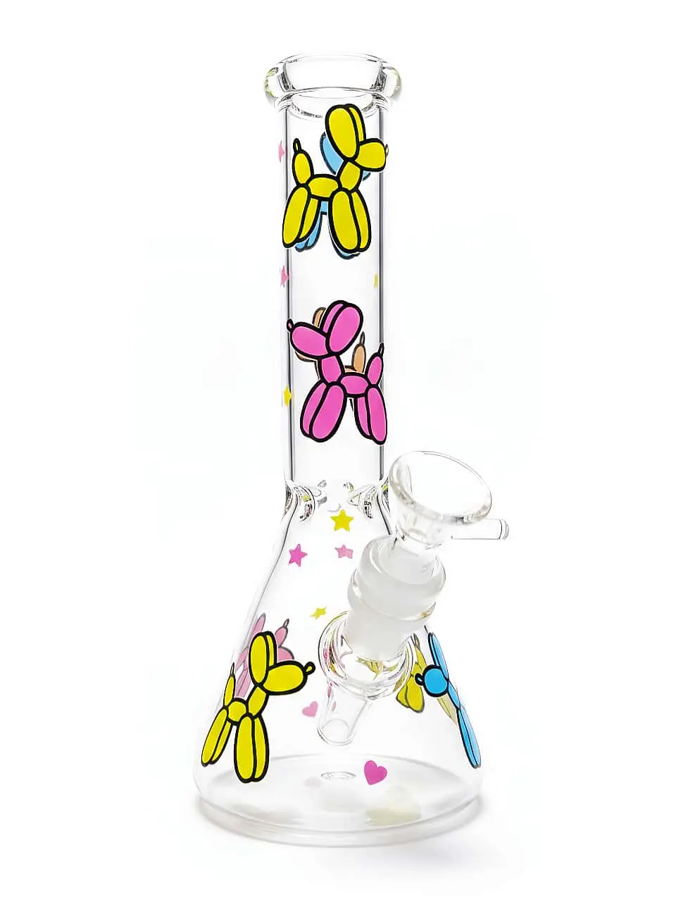 Multi-Color Balloon Dog Beaker Glass Bong