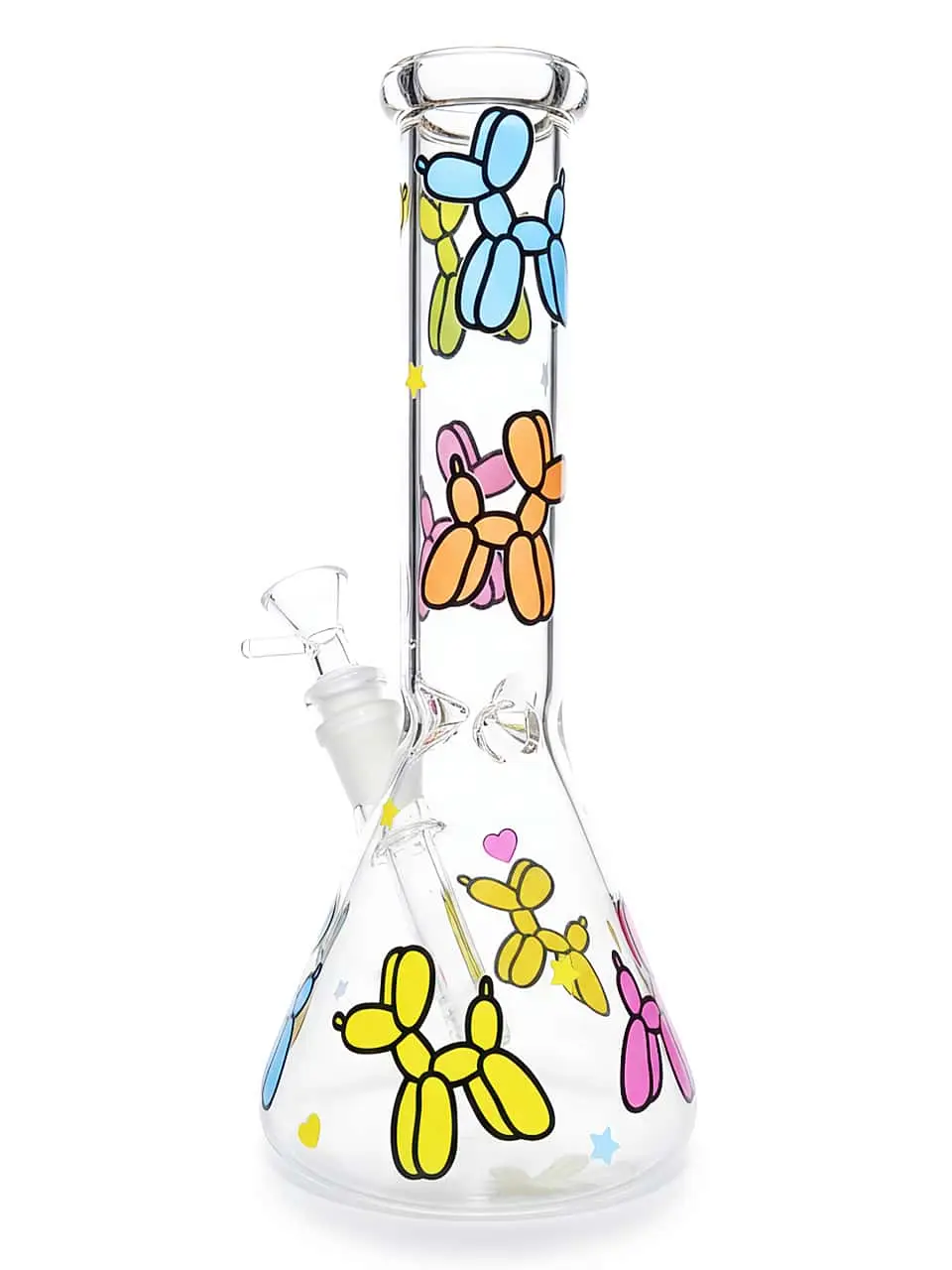 Multi-Color Balloon Dog Beaker Glass Bong