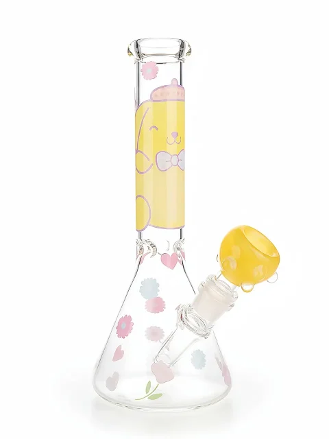 Pompompurin Flower Pompompurin Beaker Glass Bong