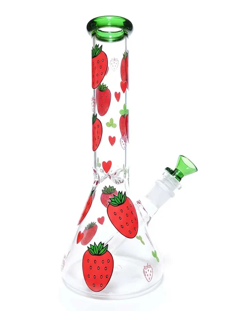 Strawberry Fields Beaker Glass Bong