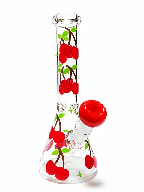 Scarlet Summer Cherry Pop Beaker Glass Bong