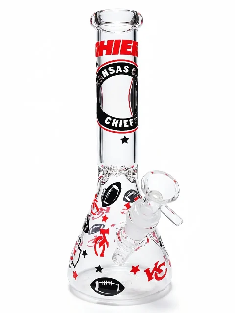 10-Inch Kansas City Chiefs Inspired Beaker Bong