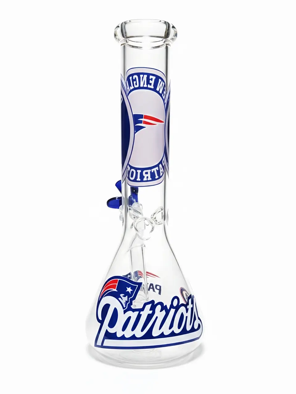 10-Inch New England Patriots Inspired Beaker Bong