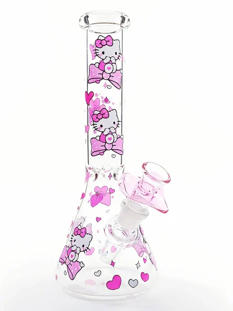 Hello Kitty Sakura Pink Beaker Glass Bong