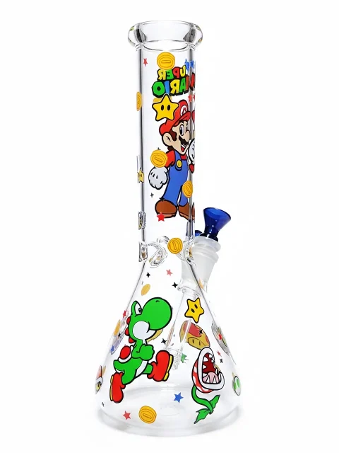 Super Mario Adventure Beaker Glass Bong