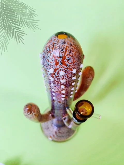 Desert Nomad Sculpted Cactus Glass Bong