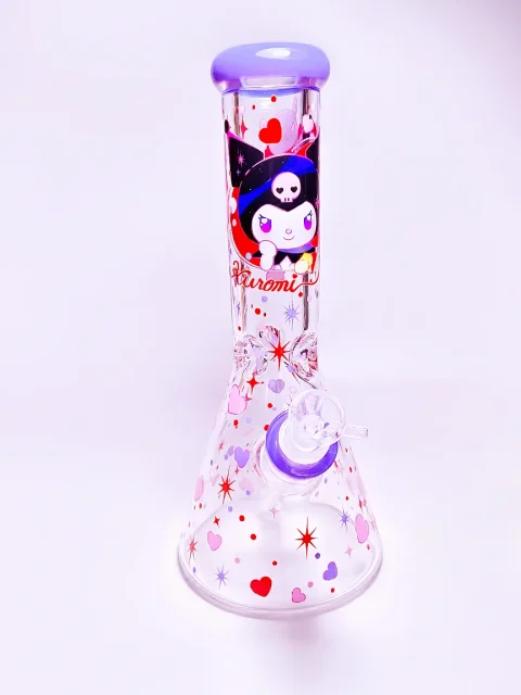12-Inch Kuromi Inspired "Sweet & Edgy" Thick Glass Bong