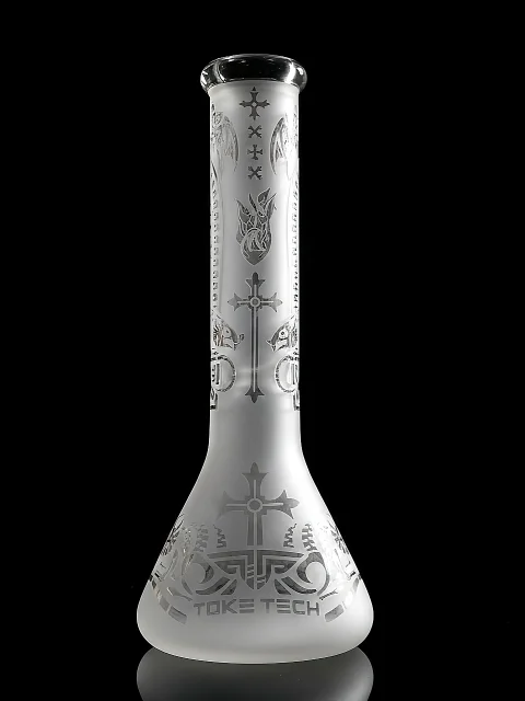 12" Gothic Frost Toke Tech 9mm Thick Glass Bong