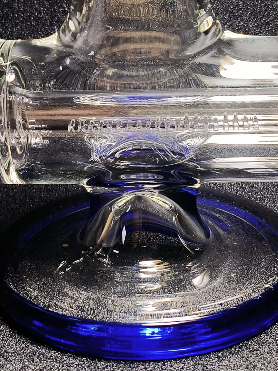 Blue Inline to Tree Dual-Perc Glass Bong