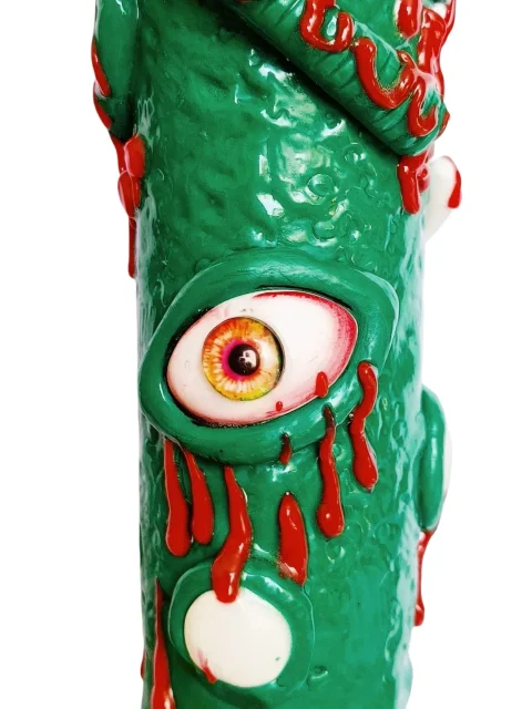 Green Overseer Thick Five-Eye Monster Glass Bong