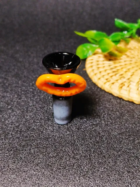 14mm Male Orange Mouth Glass Bong Bowl