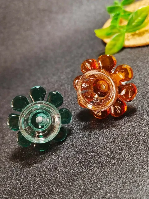 14mm Male Flower Petal Glass Bong Bowl
