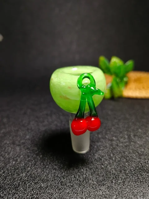 14mm Male Green Cherry Glass Bong Bowl