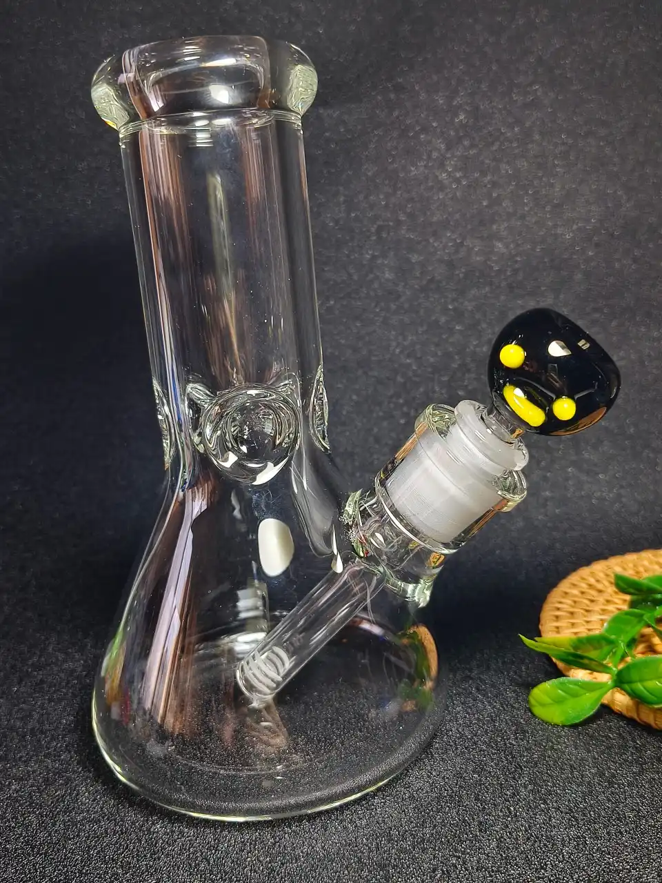 14mm Male Black Emoji Glass Bong Bowl - Image 4