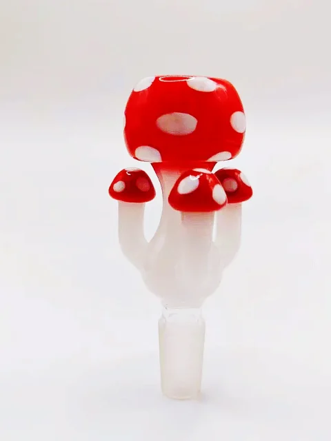 14mm Red Spotted Mushroom Glass Bong Bowl