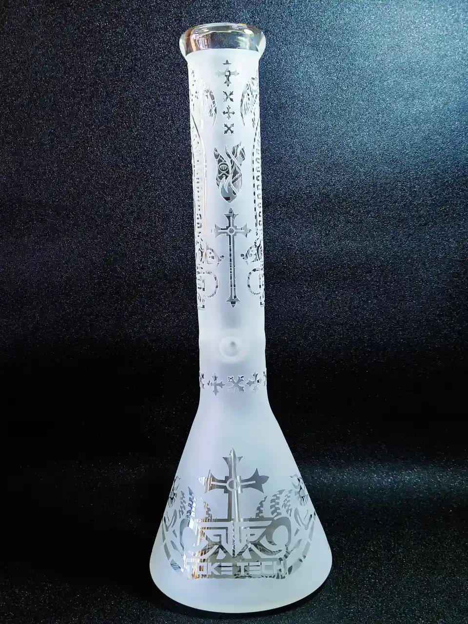 Gothic Frost Toke Tech 9mm Thick Glass Beaker Bong