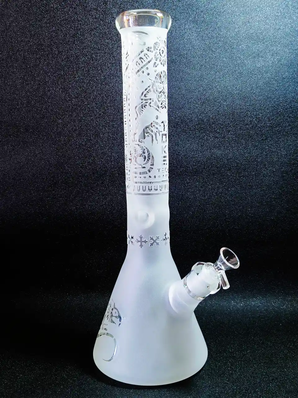 Gothic Frost Toke Tech 9mm Thick Glass Beaker Bong