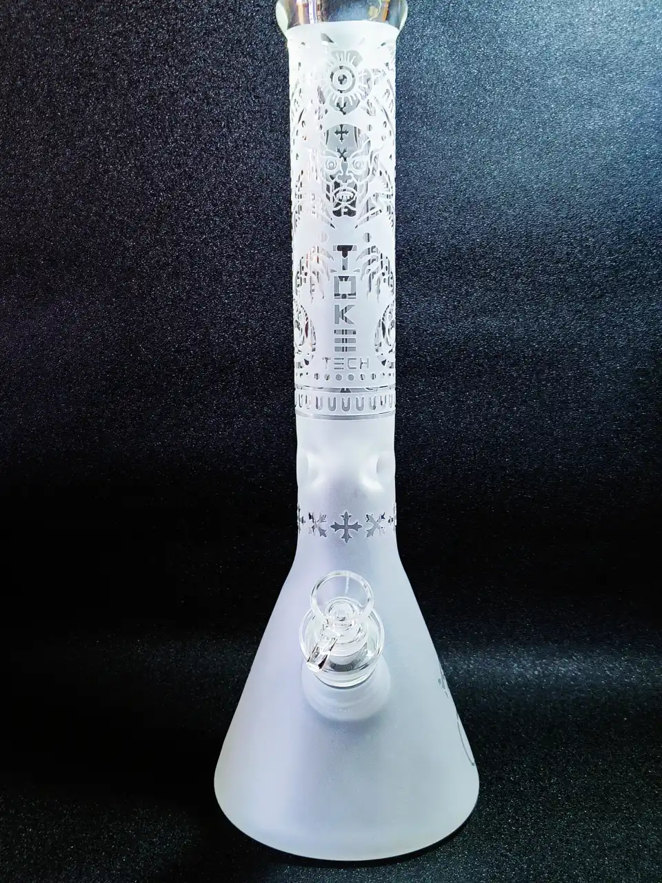 Gothic Frost Toke Tech 9mm Thick Glass Beaker Bong