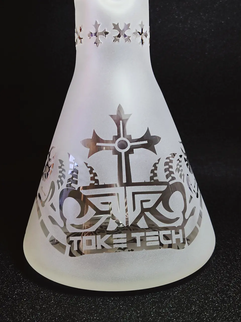 Gothic Frost Toke Tech 9mm Thick Glass Beaker Bong