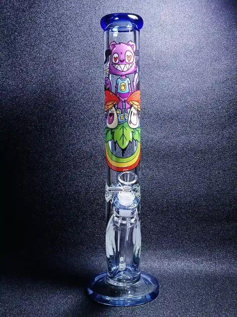 Nicky Davis 9mm Thick Straight Tube Glass Bong