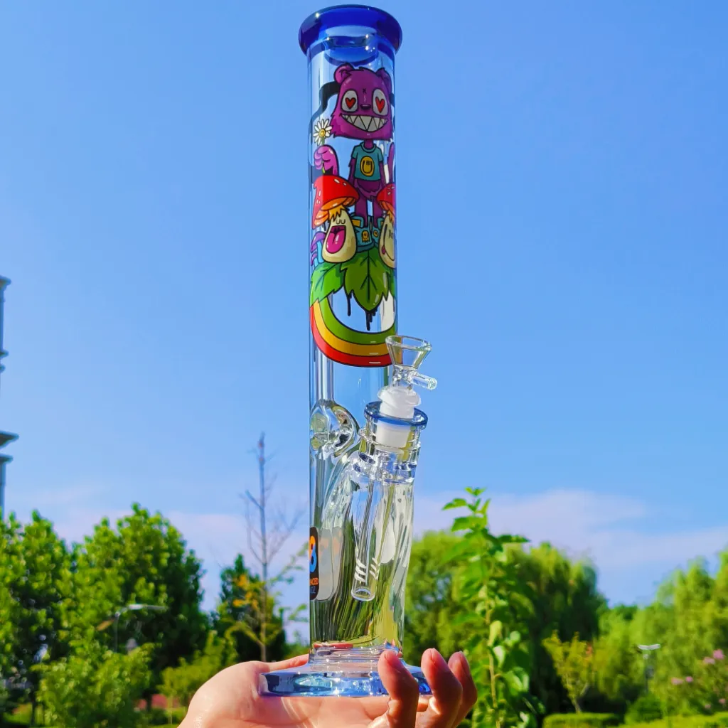 Nicky Davis 9mm Thick Straight Tube Glass Bong