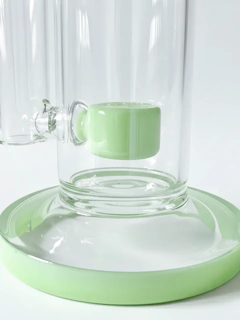 Drum Perc Green Straight Tube Glass Bong 16-Inch Drum Perc Green Straight Tube Glass Bong 16-Inch