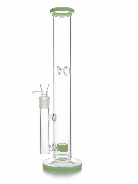 Drum Perc Green Straight Tube Glass Bong 16-Inch
