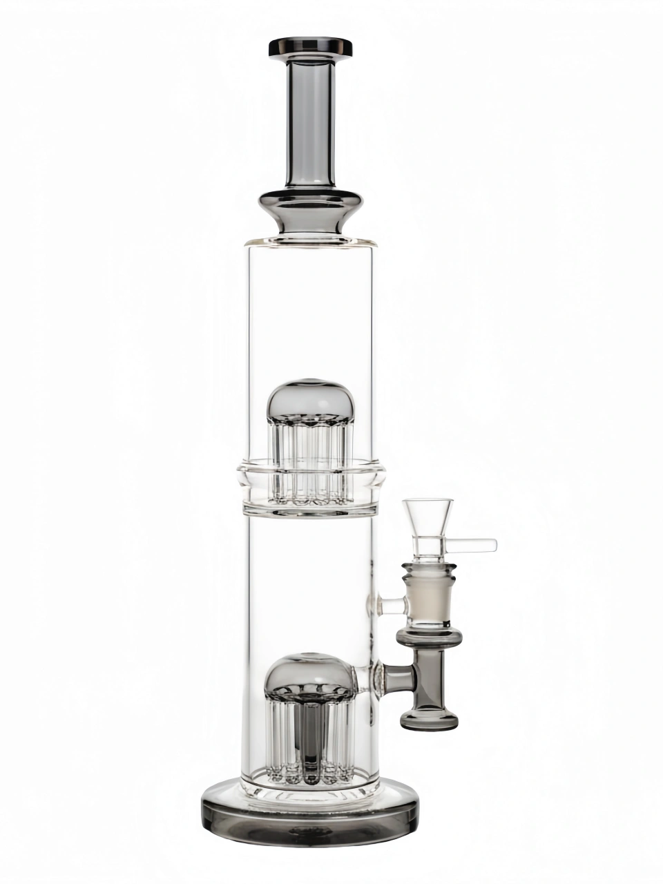 18-Inch Dual Tree Per Straight Tube Glass Bong