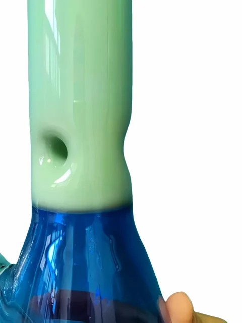 19-inch Blue & Mint Thick Glass Beaker Bong