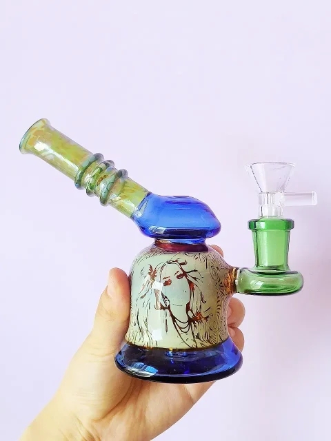3.5-inch Little Beauty Silver-Fumed Glass Bubbler