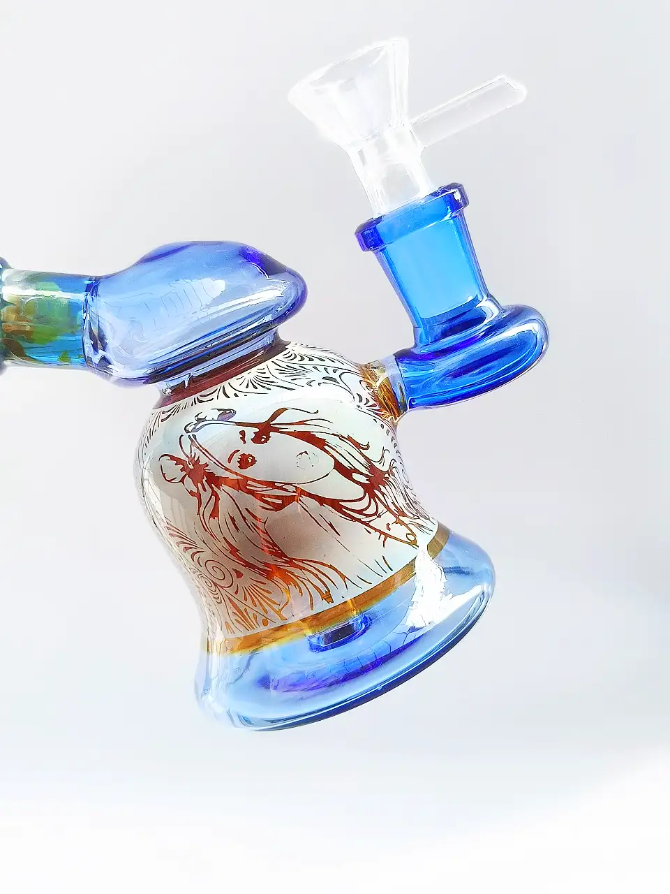 3.5-inch Little Beauty Silver-Fumed Glass Bubbler
