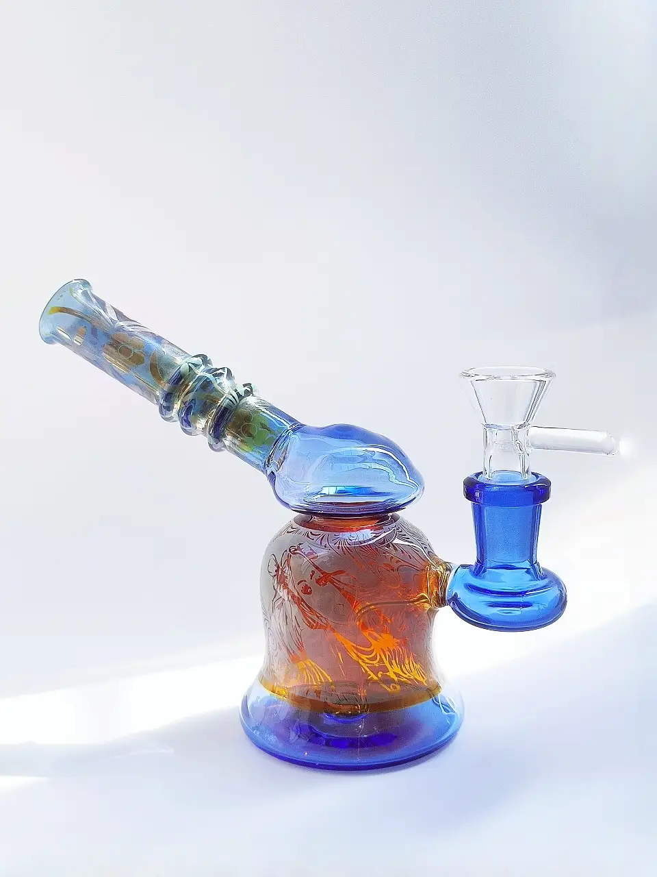 3.5-inch Little Beauty Silver-Fumed Glass Bubbler