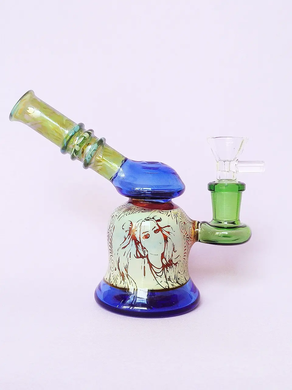 3.5-inch Little Beauty Silver-Fumed Glass Bubbler