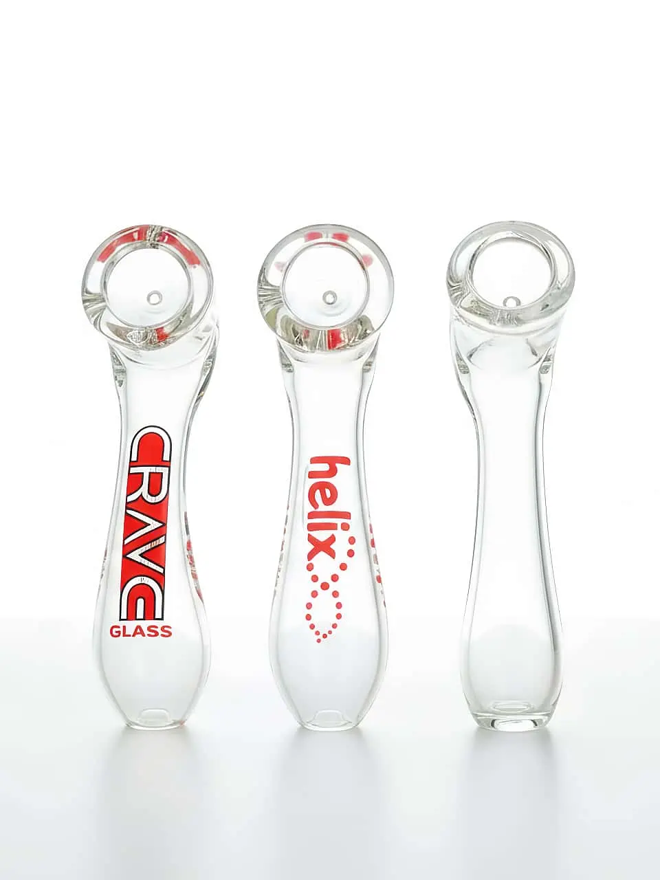 4-Inch Clear/Crave/Helix Sherlock Glass Pipe