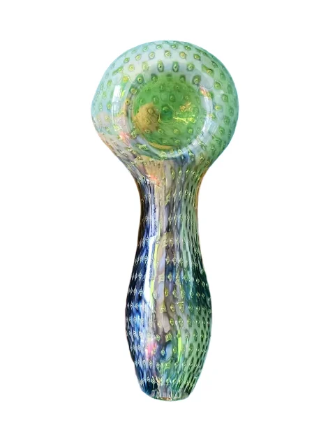 4-Inch "Iridescent Serpent" Textured Fumed Pipe