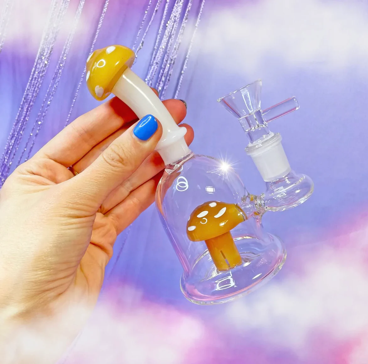 5.5-Inch Micro Yellow Mushroom Bong