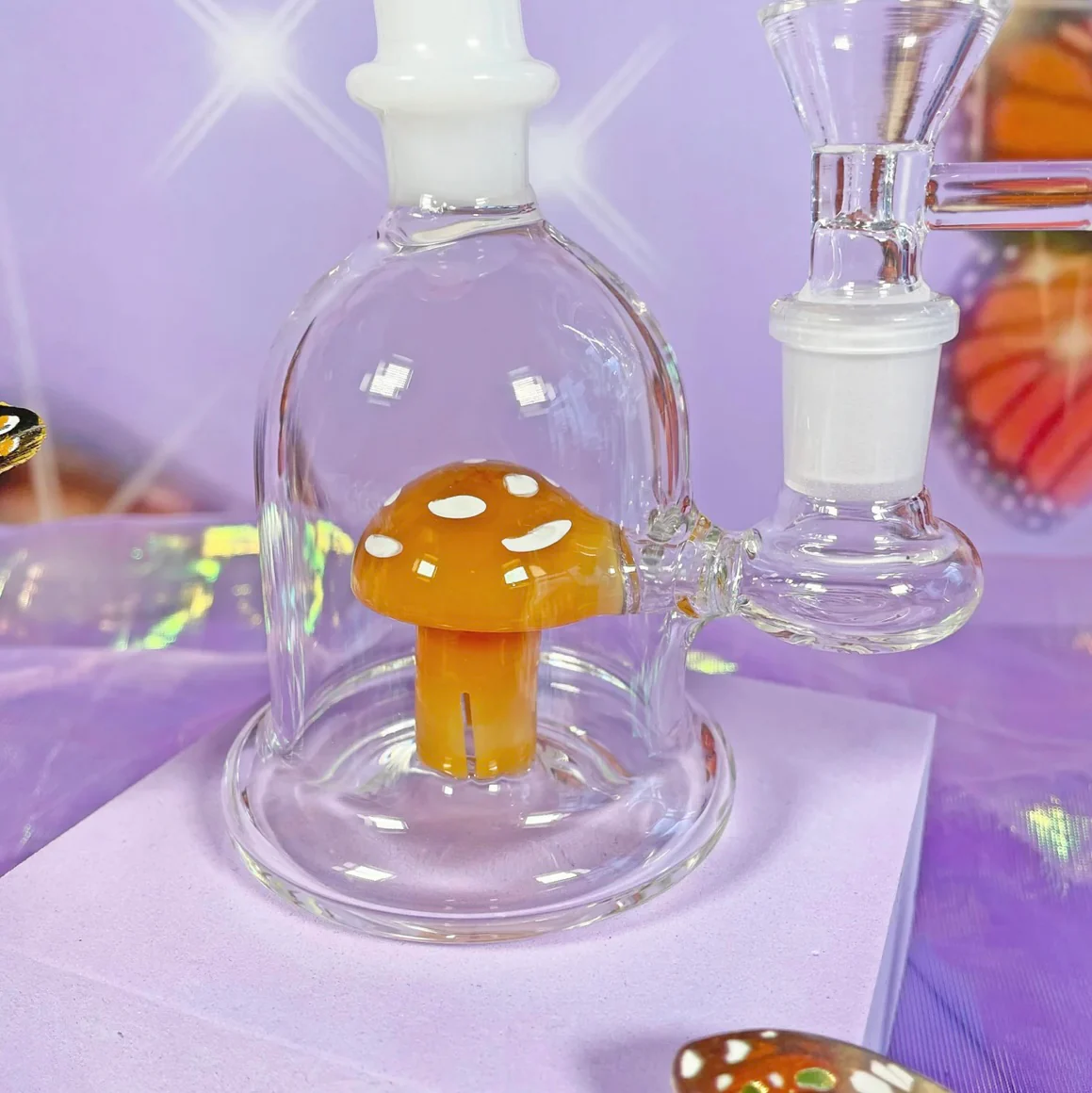 5.5-Inch Micro Yellow Mushroom Bong
