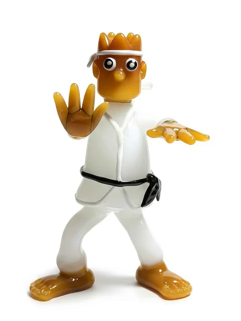 5-Inch Kung Fu Master Handcrafted Glass Bong