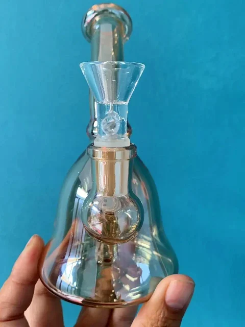 6-inch Iridescent Handbell Glass Bong 6-inch Iridescent Handbell Glass Bong