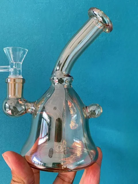 6-inch Iridescent Handbell Glass Bong