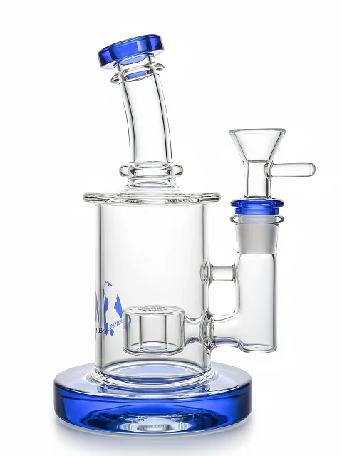 7-inch Global Blue Showerhead Perc Bong