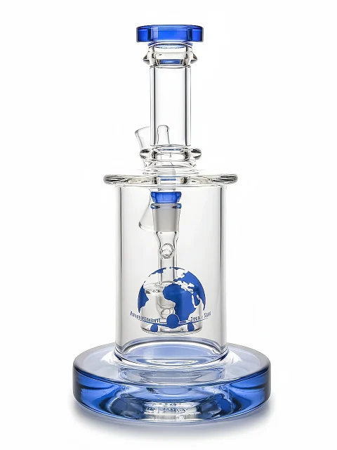 7-inch Global Blue Showerhead Perc Bong 7-inch Global Blue Showerhead Perc Bong