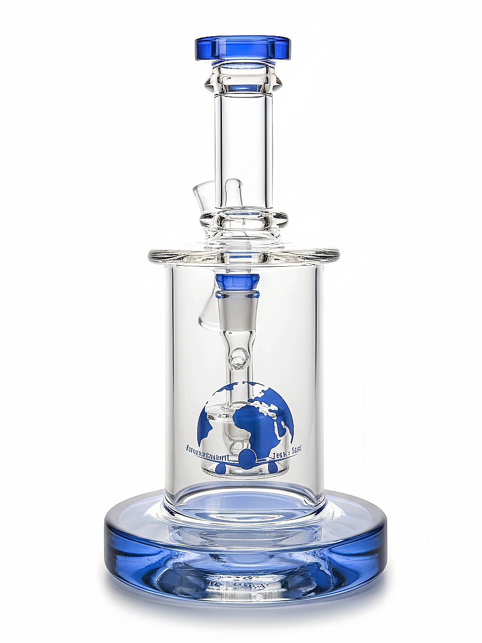 7-inch Global Blue Showerhead Perc Bong