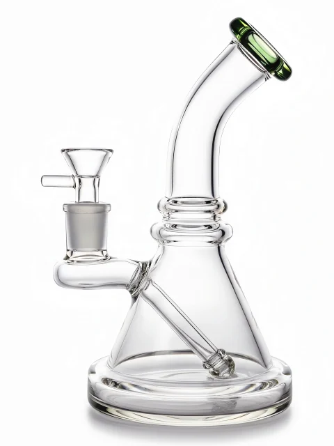 7-inch Emerald Accent Minimalist Beaker Bong